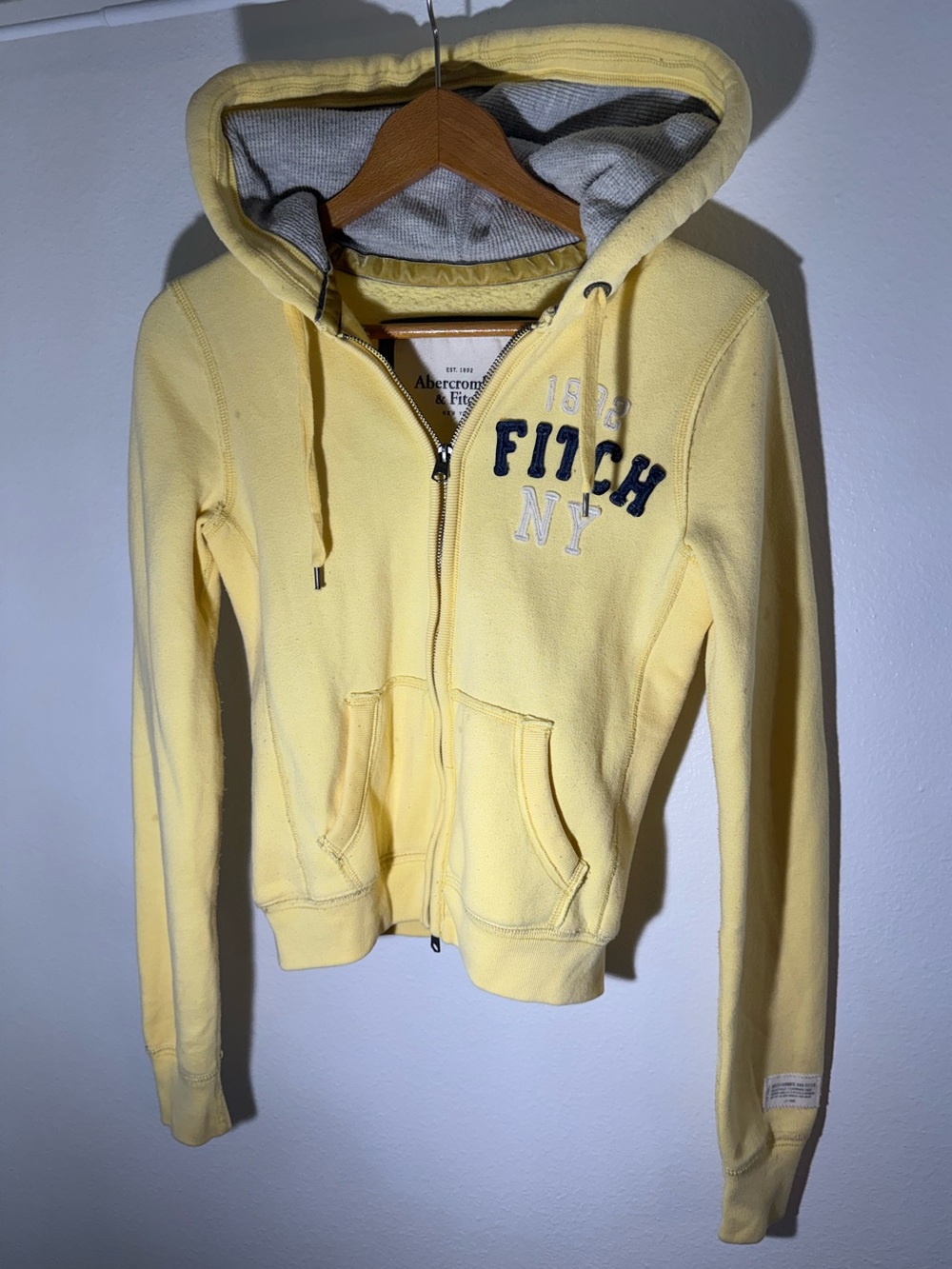 Women’s Abercrombie & Fitch Women's Yellow Zip-Up Hoodie Jacket